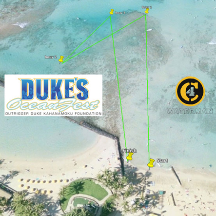 C4 Waterman Duke's OceanFest SUP Surf Race