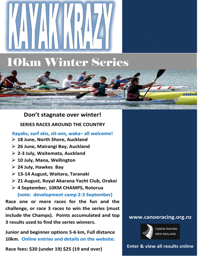 Summer Kayak Race Series Karapiro