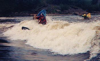 Kenny Unser in the hole at low summer 
water level